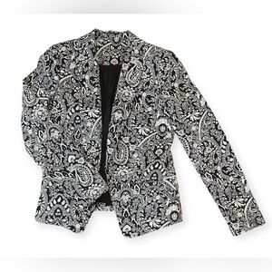 MNG (Mango) Paisley Floral Print Blazer